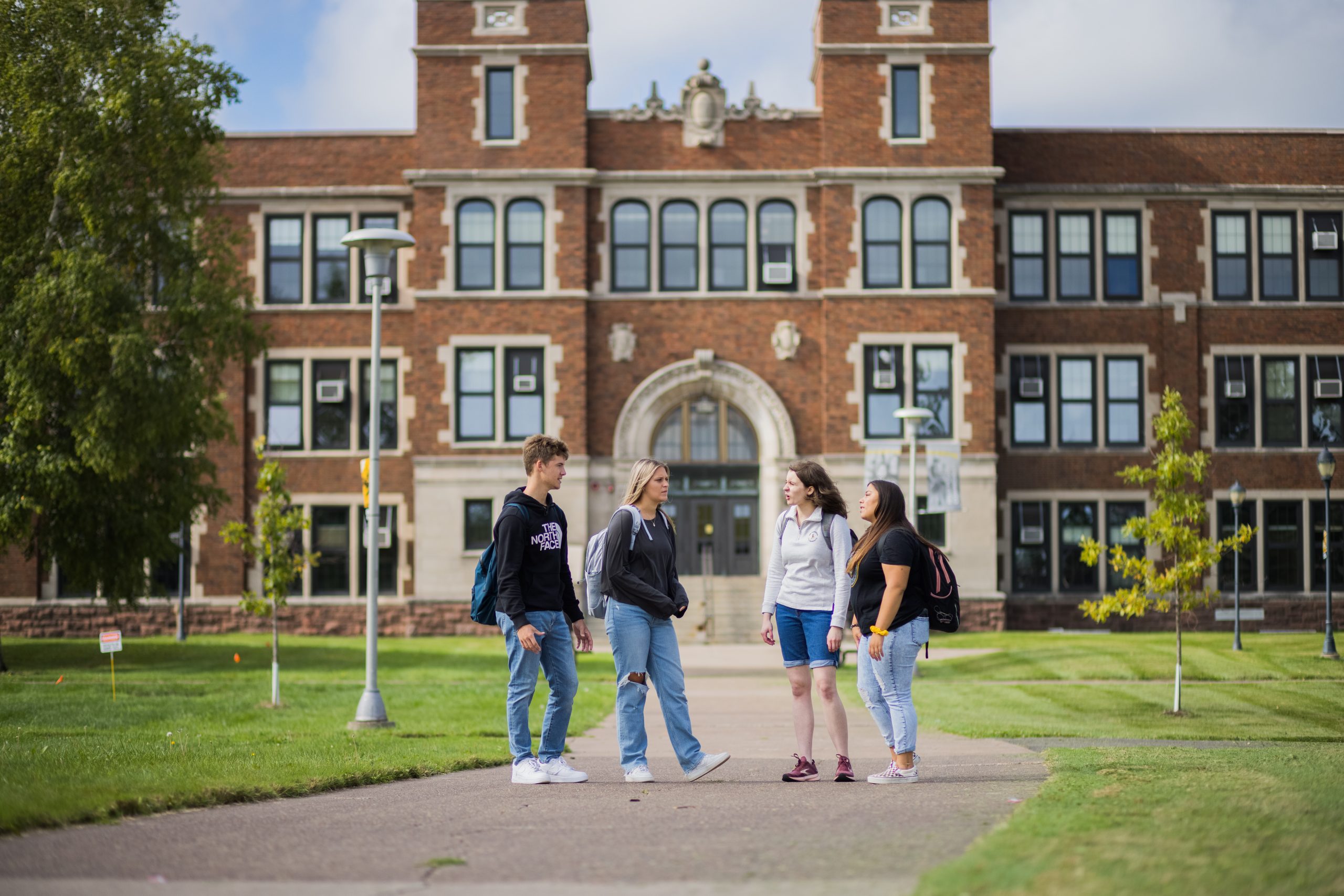 Students outside Old Main