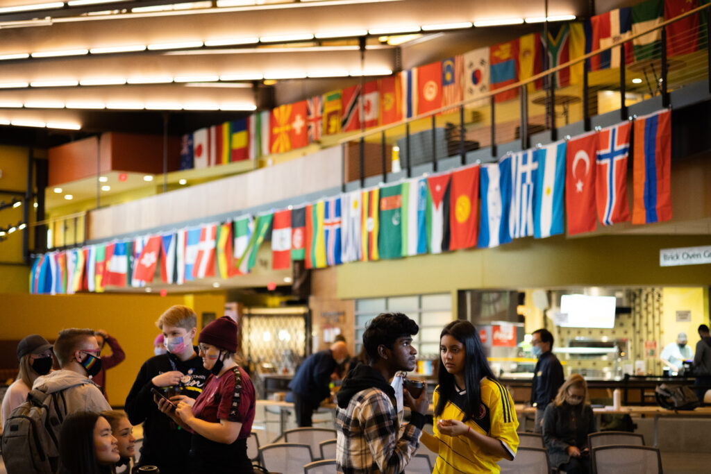 Students at event