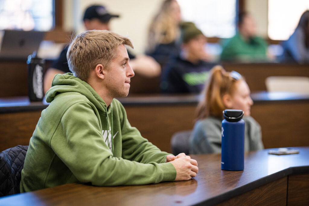 Student sitting in a lecture