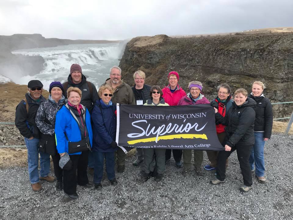 Group photo of alumni on a trip together