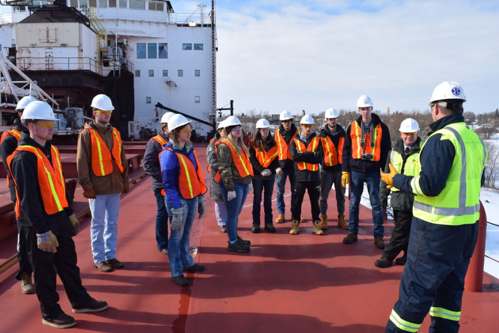 Students at Transportation and Logistics Center