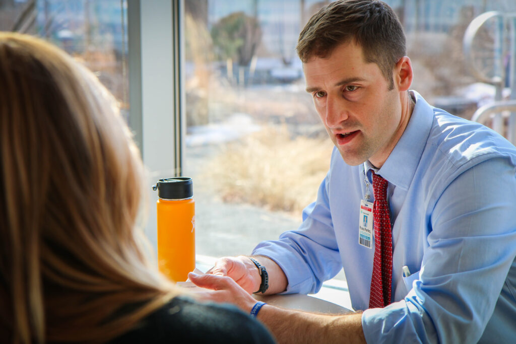 Employer interviewing student