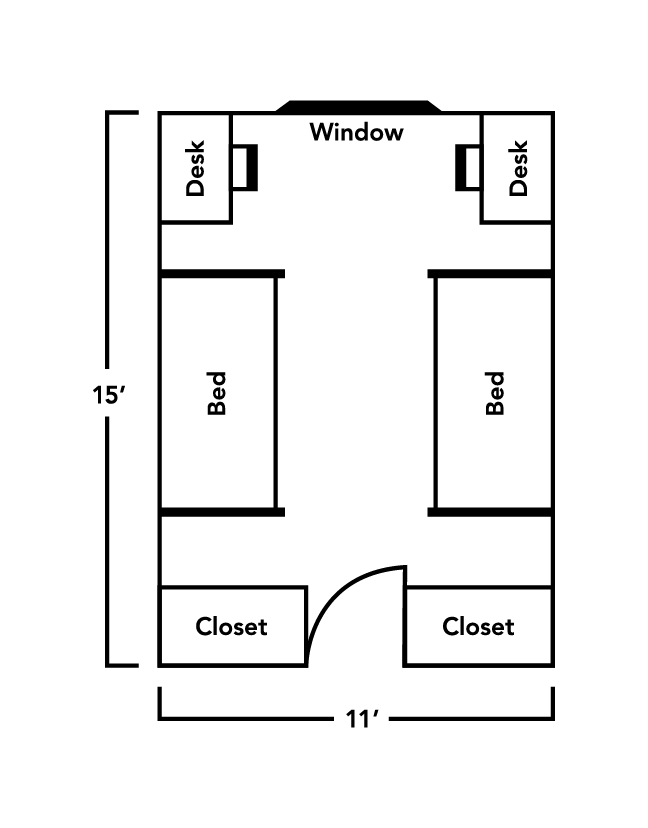 Ross-Hawkes double room floor plan