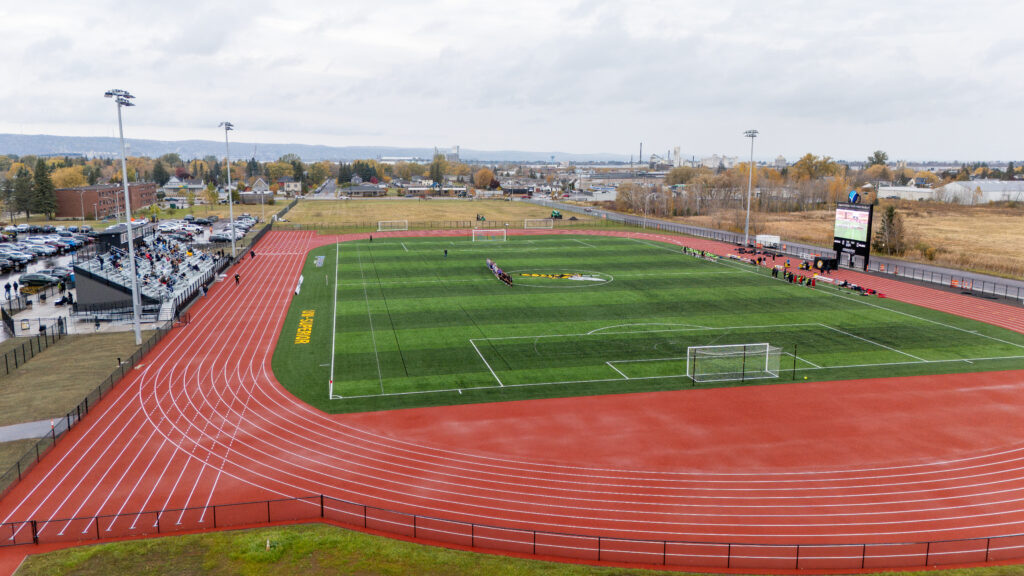 Superior Choice Credit Union Stadium drone shot