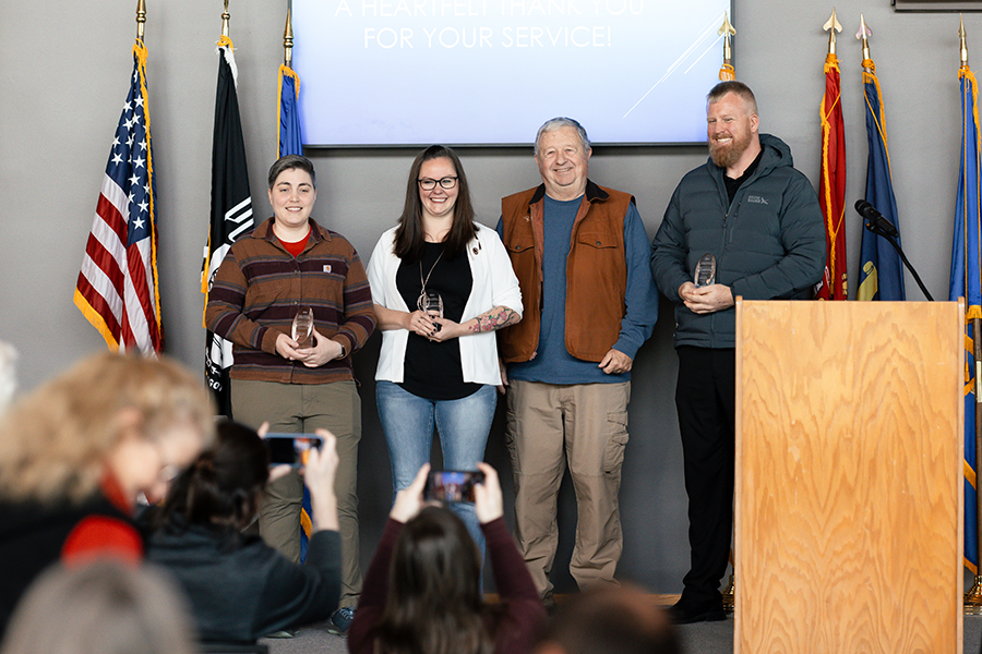 The University of Wisconsin-Superior presented the 2024 Henry Blomberg Excellence in Service Awards on Monday, November 11, during its Veterans Day ceremony.