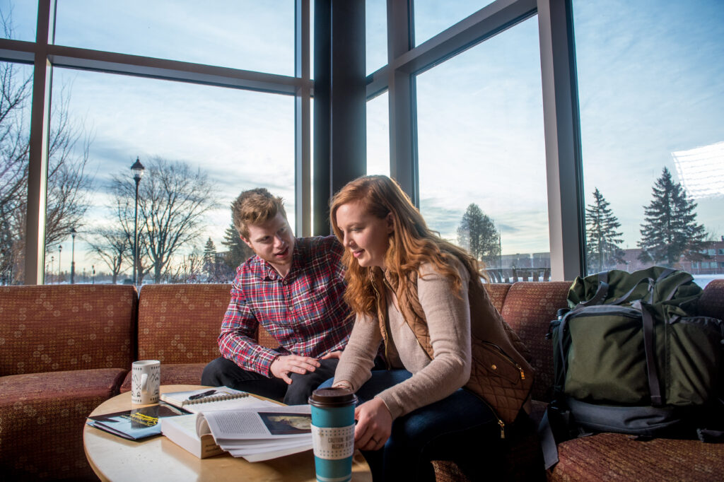 Students studying in the Yellowjacket Union