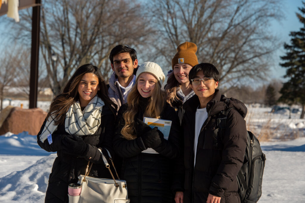 Students posing for group photo