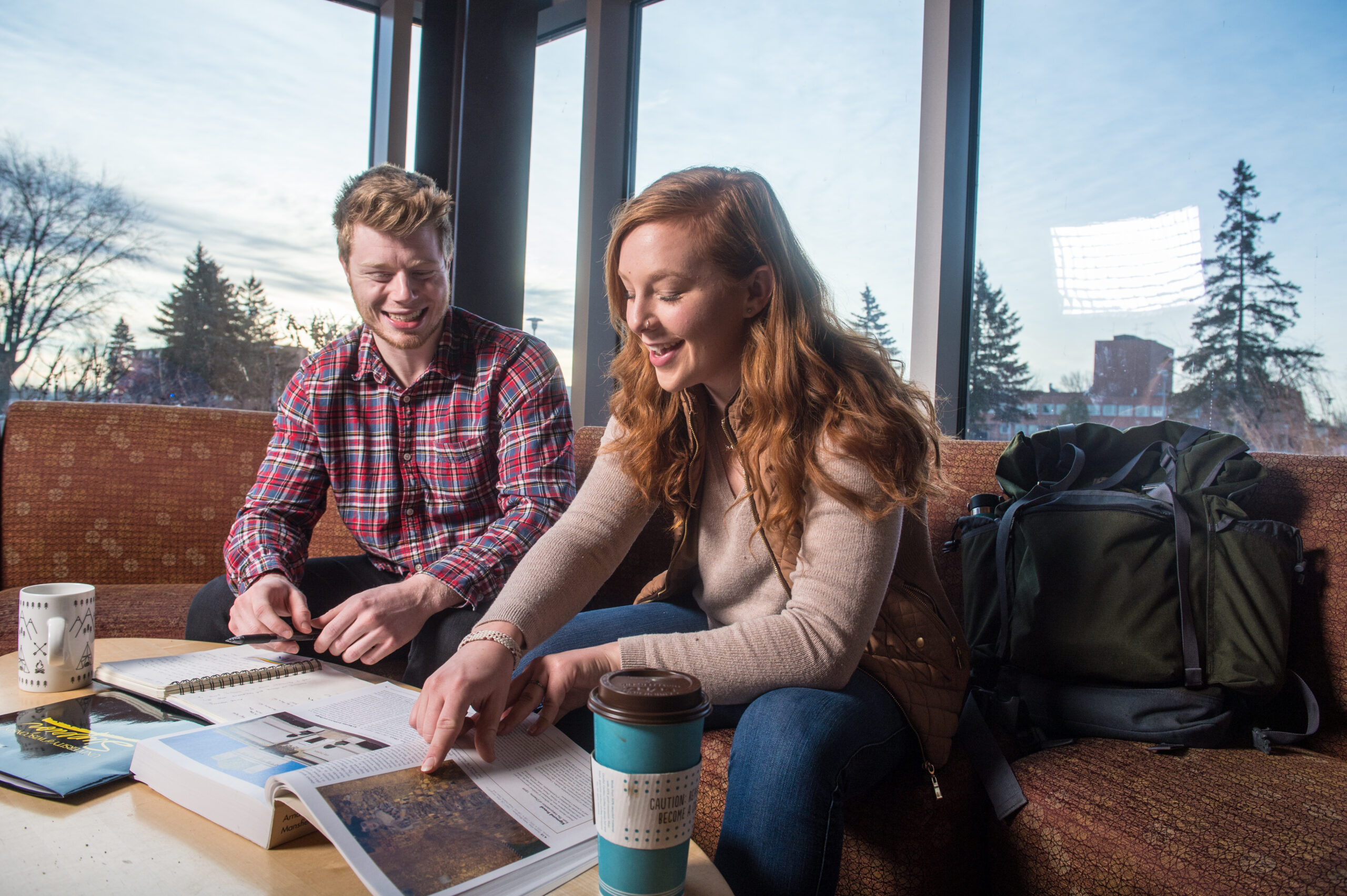 Students studying together