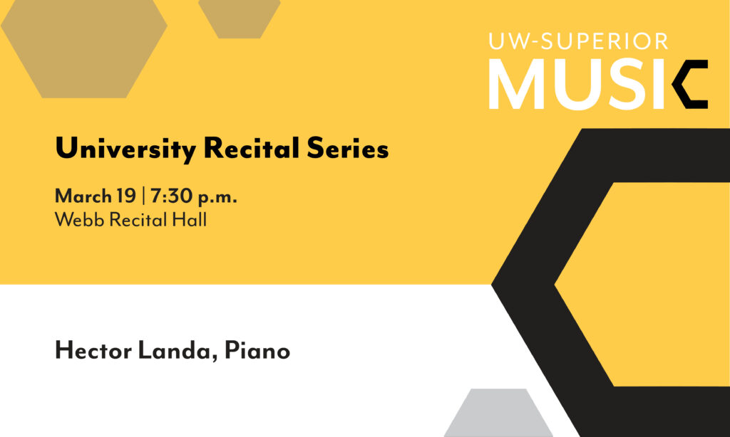 UW-Superior University Recital Series to feature pianist Hector Landa